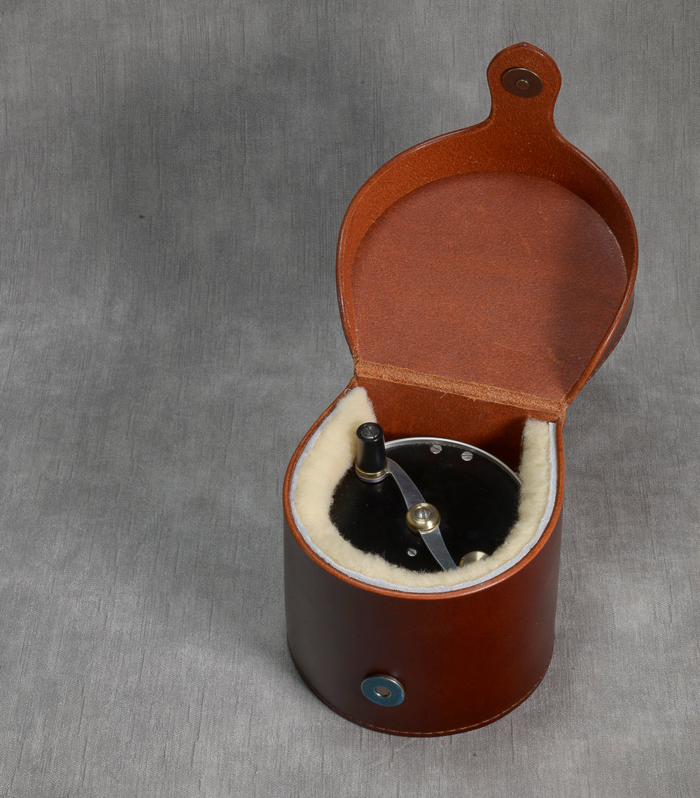 custom fly reel covers Custom Shearling Fly Reel Case Chestnut