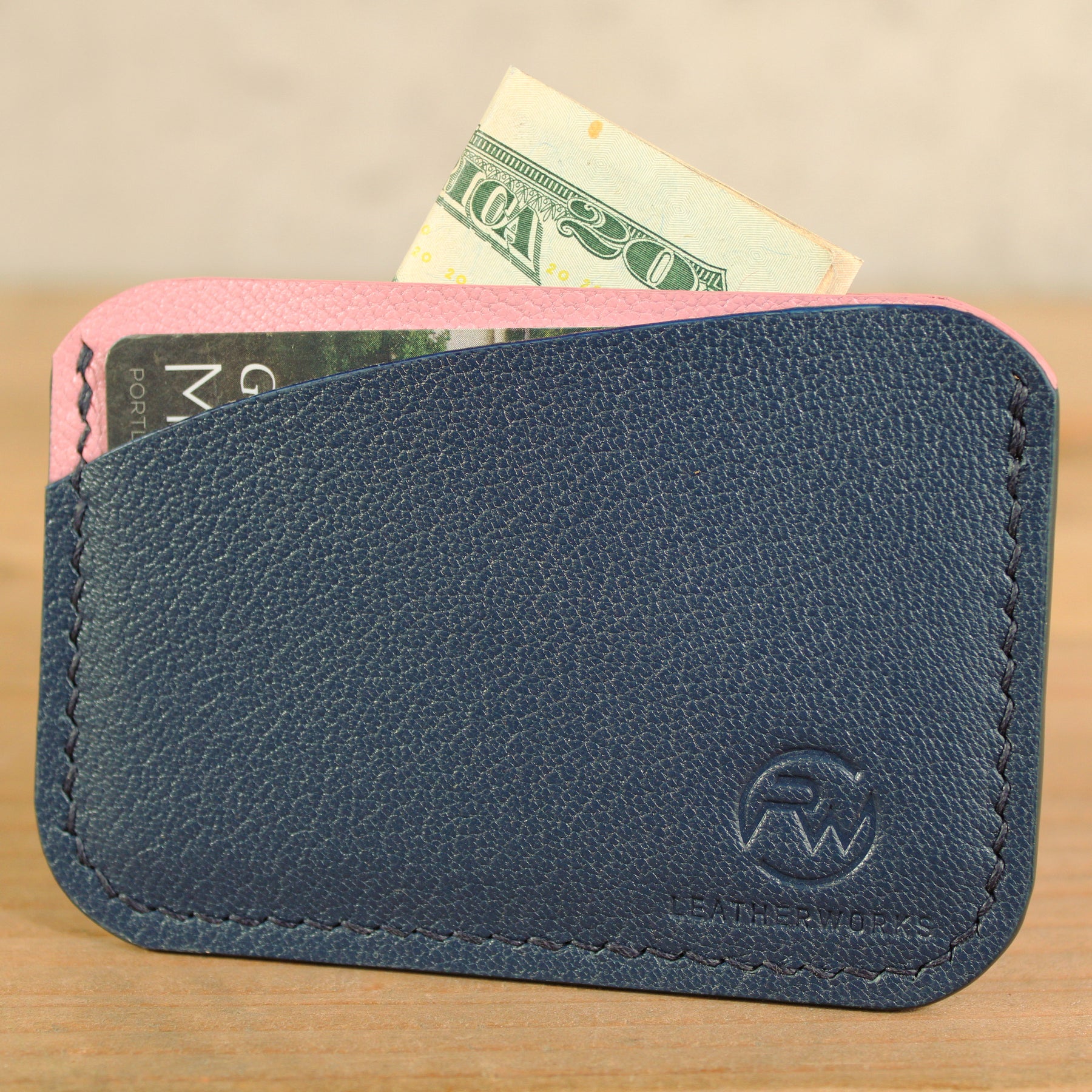 Three Pocket Curved Wallet – RW Leatherworks